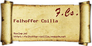 Felhoffer Csilla névjegykártya