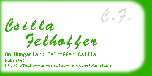 csilla felhoffer business card